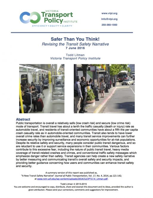 Safer Than You Think! Revising the Transit Safety Narrative