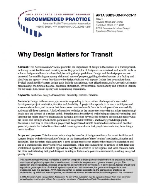 Why Design Matters for Transit