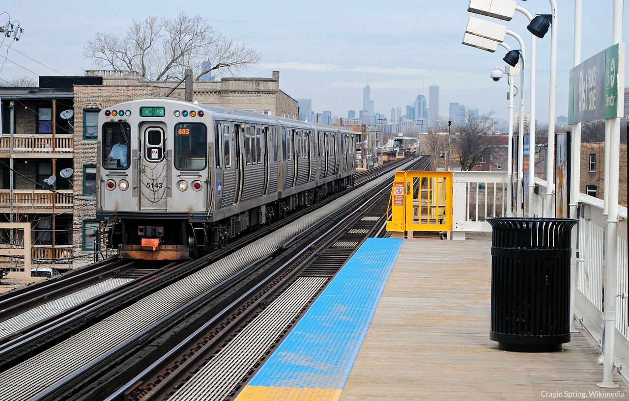 Chicago L Green Line at 51st, Cragin Spring, Wikimedia - National 